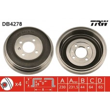 DB4278 TRW Гальмівний барабан