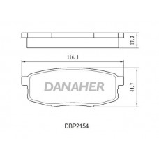 DBP2154 DANAHER Комплект гальмівних колодок дисковий гальм