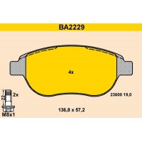 BA2229 BARUM КомплеК т гальмівних колодок, дискове гальмо