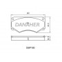 DBP180 DANAHER Комплект гальмівних колодок дисковий гальм