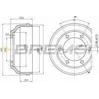 CR5063 BREMSI Гальмівний барабан