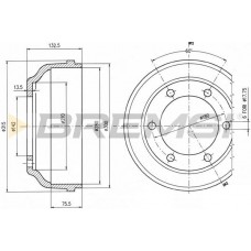 CR5063 BREMSI Гальмівний барабан