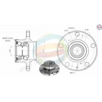 70-210043 MULTIPARTS Комплект підшипника ступиці колеса