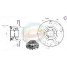 70-210043 MULTIPARTS Комплект підшипника ступиці колеса