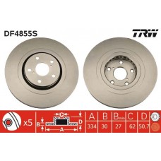 DF4855S TRW Гальмівний диск