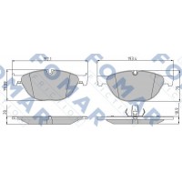 FO 876783 FOMAR Friction Комплект гальмівних колодок дисковий гальм