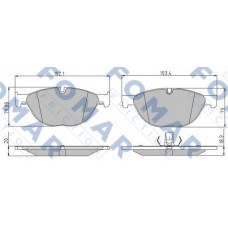 FO 876783 FOMAR Friction Комплект гальмівних колодок дисковий гальм