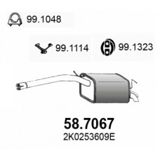 58.7067 ASSO Глушник вихлопних газів кінцевий