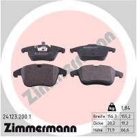 24123.200.1 ZIMMERMANN КомплеК т гальмівних колодок, дискове гальмо