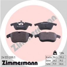 24123.200.1 ZIMMERMANN КомплеК т гальмівних колодок, дискове гальмо