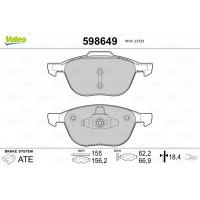 598649 VALEO КомплеК т гальмівних колодок, дискове гальмо