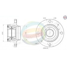 70-160069 MULTIPARTS Комплект підшипника ступиці колеса