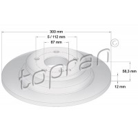 407 769 TOPRAN Гальмівний диск
