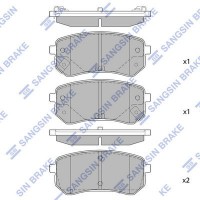 SP1189 Hi-Q Комплект гальмівних колодок дисковий гальм