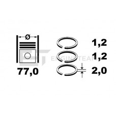 R4001800 ET ENGINETEAM Комплект поршневих кілець