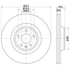 8DD 355 111-161 HELLA Гальмівний диск