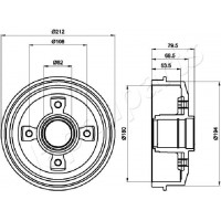TA-0612 JAPANPARTS Гальмівний барабан