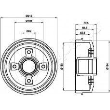 TA-0612 JAPANPARTS Гальмівний барабан