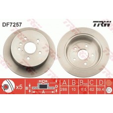 DF7257 TRW Гальмівний диск