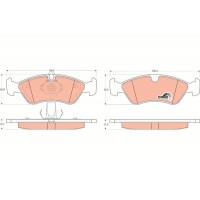 GDB1300 TRW Комплект гальмівних колодок дисковий гальм