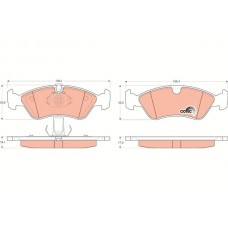 GDB1300 TRW Комплект гальмівних колодок дисковий гальм