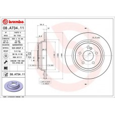 08.A734.11 BREMBO Гальмівний диск