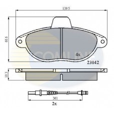 CBP2714 COMLINE Комплект гальмівних колодок дисковий гальм