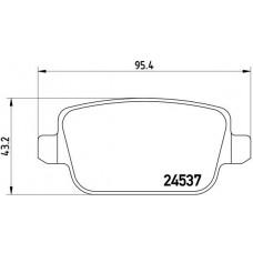 P 44 017 BREMBO Комплект гальмівних колодок дисковий гальм