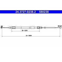 24.3727-0238.2 ATE Тросик, cтояночный тормоз