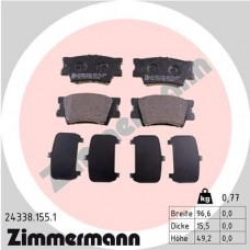 24338.155.1 ZIMMERMANN КомплеК т гальмівних колодок, дискове гальмо