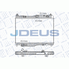 M-012069A JDEUS Радіатор охолодження двигуна