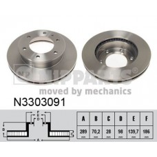 N3303091 NIPPARTS Гальмівний диск
