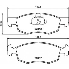 MDB2532 MINTEX Комплект гальмівних колодок дисковий гальм
