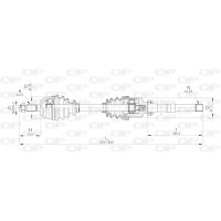 DRS6003.00 OPEN PARTS Привідний вал