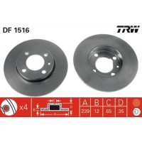 DF1516 TRW Гальмівний диск