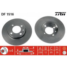 DF1516 TRW Гальмівний диск