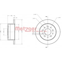 6110163 METZGER Гальмівний диск