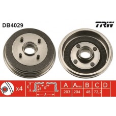 DB4029 TRW Гальмівний барабан