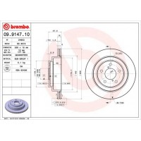 09.9147.10 BREMBO Гальмівний диск