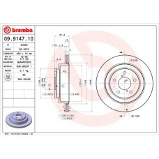 09.9147.10 BREMBO Гальмівний диск