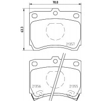 8DB 355 026-941 HELLA PAGID Комплект гальмівних колодок дисковий гальм