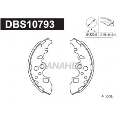DBS10793 DANAHER Комплект гальмівних колодок