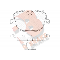 RB1952 R BRAKE Комплект гальмівних колодок дисковий гальм