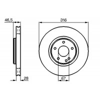 0 986 478 625 BOSCH Гальмівний диск