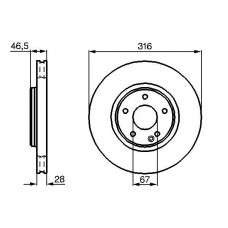 0 986 478 625 BOSCH Гальмівний диск