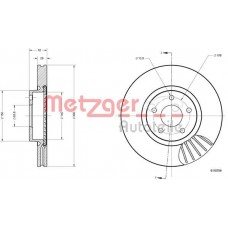 6110789 METZGER Гальмівний диск