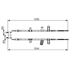 1 987 482 926 BOSCH Тросик, cтояночный тормоз
