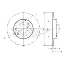 TX 70-50 TOMEX Brakes Гальмівний диск