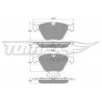 TX 13-251 TOMEX Brakes Комплект гальмівних колодок дисковий гальм