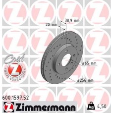 600.1597.52 ZIMMERMANN Гальмівний диск